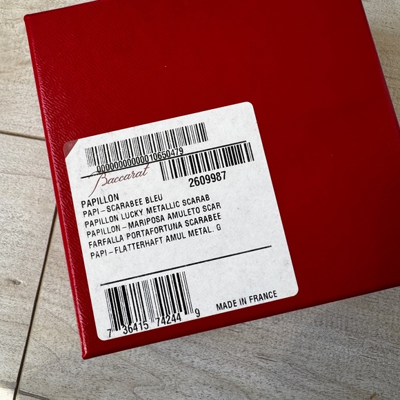 NIB ✨ Baccarat Papillon Crystal Lucky Butterfly in Blue Scarabee - Picture 5 of 6